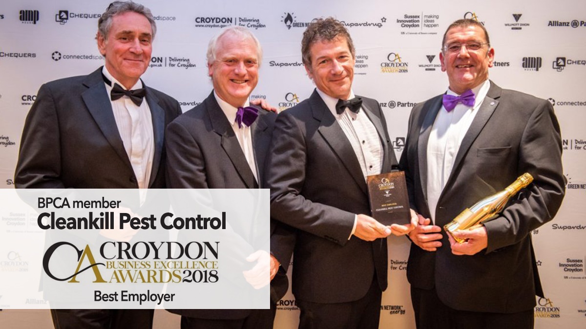 Cleankill pest control win Croydon Business Award 2018 Cleankill pest control win Croydon Business Award 2018